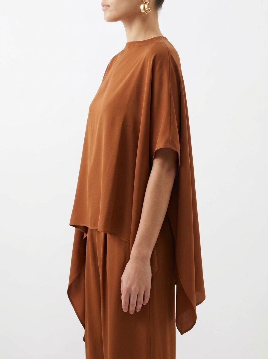Camisa Poncho Sissi Otto Style Camel