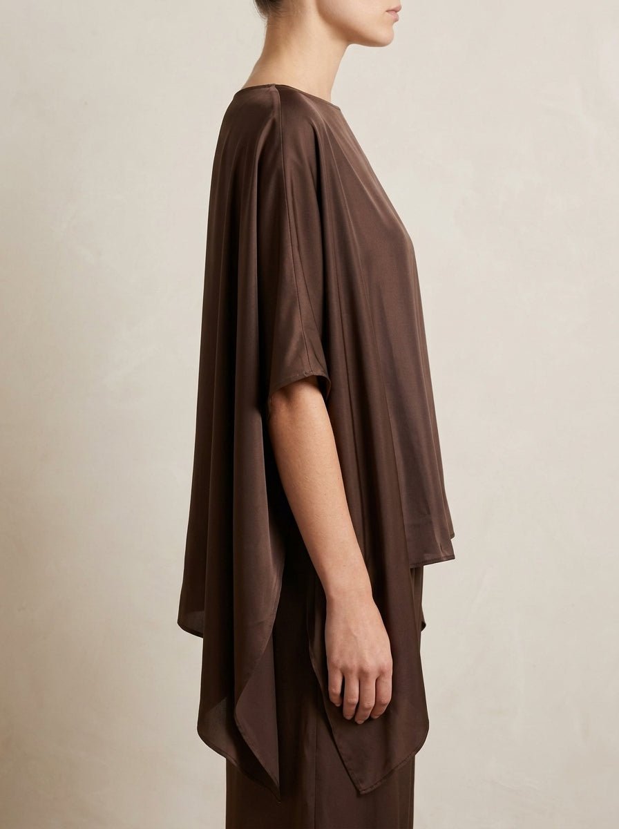 Camisa Poncho Sissi Otto Style Chocolate