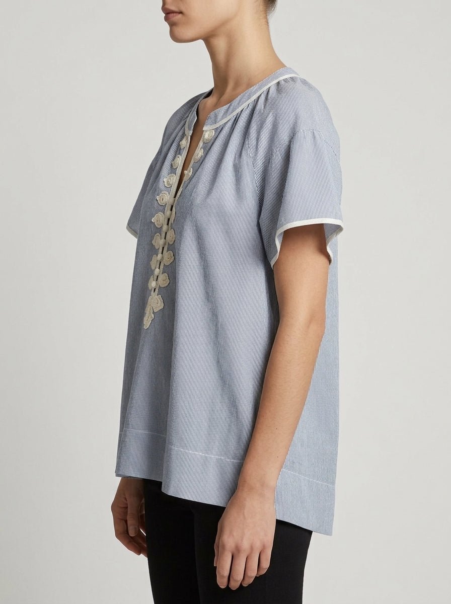 Blusa Rose And Rose Clemantis Rayas