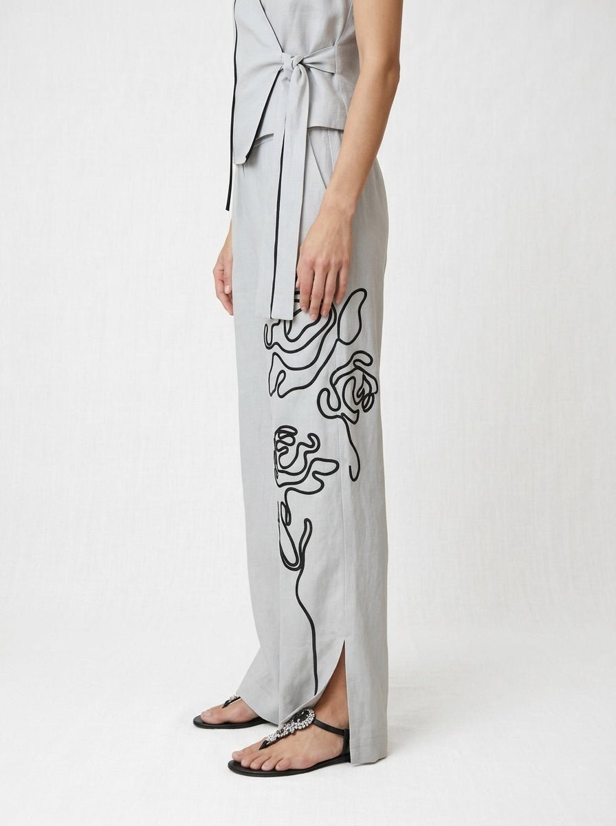 Pantaloni leggeri ricamati larghi Conti
