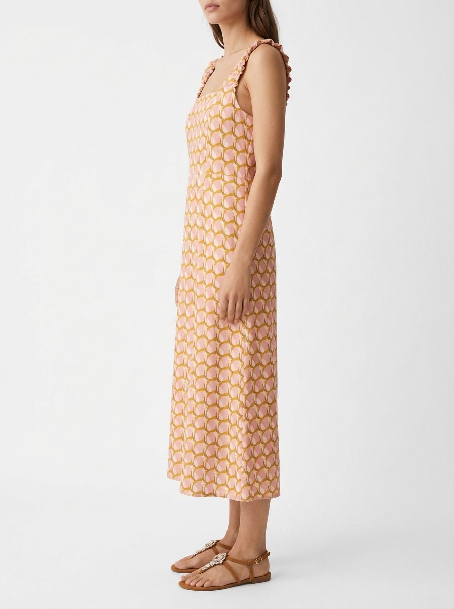 Vestido GoodMatch Estampado Circulos Rosa