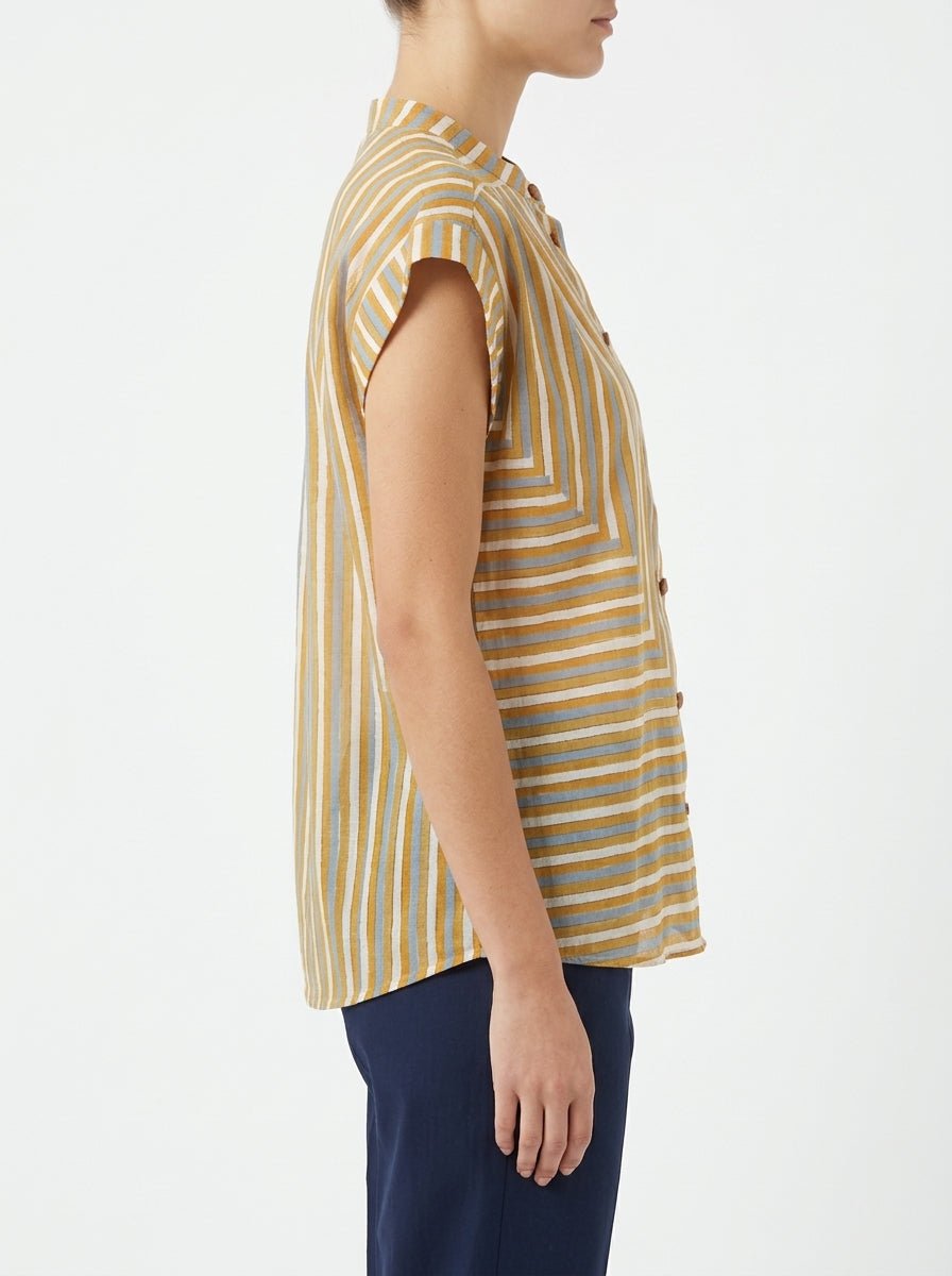 Blusa Hod Amandine Rayas Caramelo