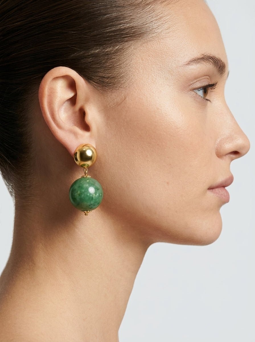 Fabrizio Marcantelli Boucles d'oreilles clip boule verte