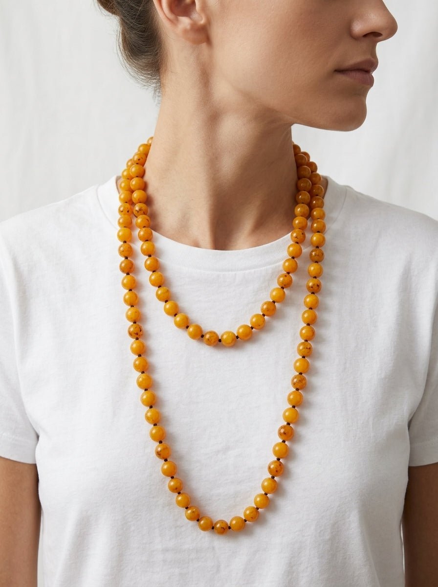 Collar Fabrizio Marcantelli Bolitas Caramelo