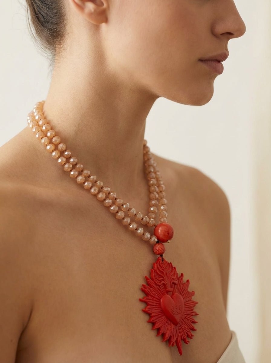 Collana Fabrizio Marcantelli Corallo Sacro Cuore
