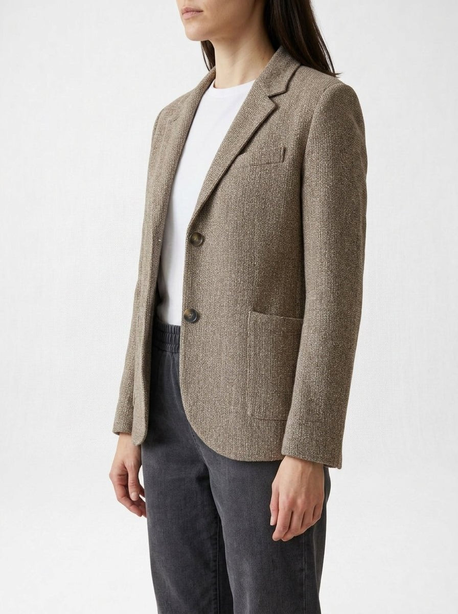 Blazer Harris Wharf London Frise Bicolor Topo