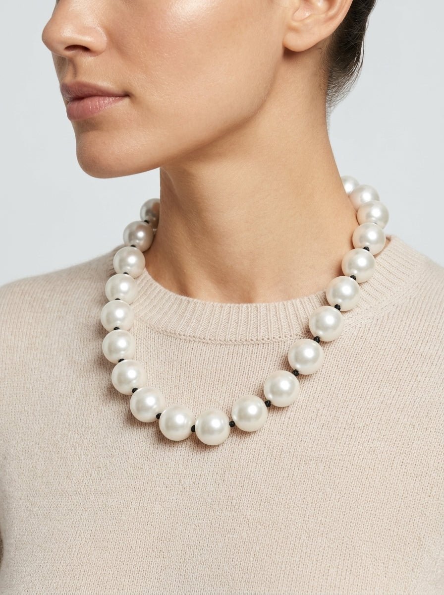 Collar Fabrizio Marcantelli Perlas Gordas Cortos