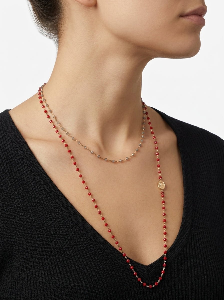Collana Marcantelli Fabrizio Fine Face Rosso