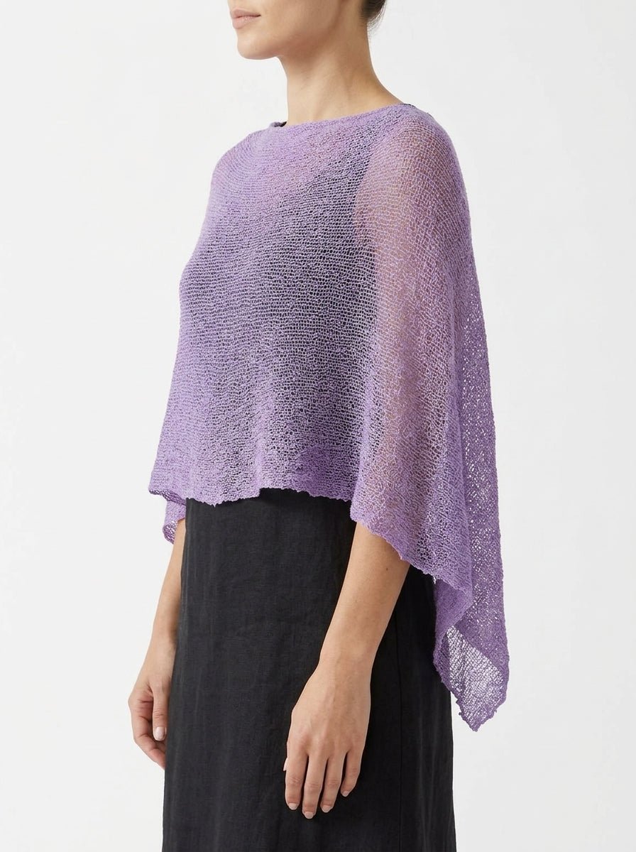 Poncho Il Baco Da Seta Lila Malva