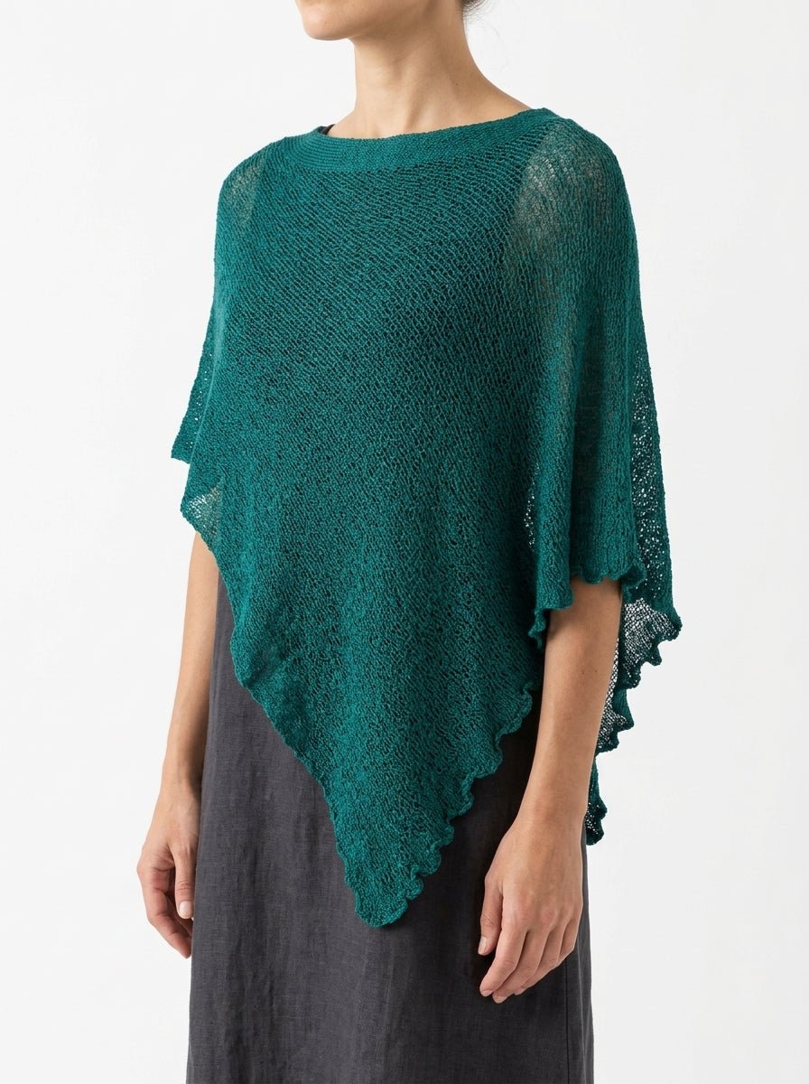 Poncho Il Baco Da Seta Huile verte