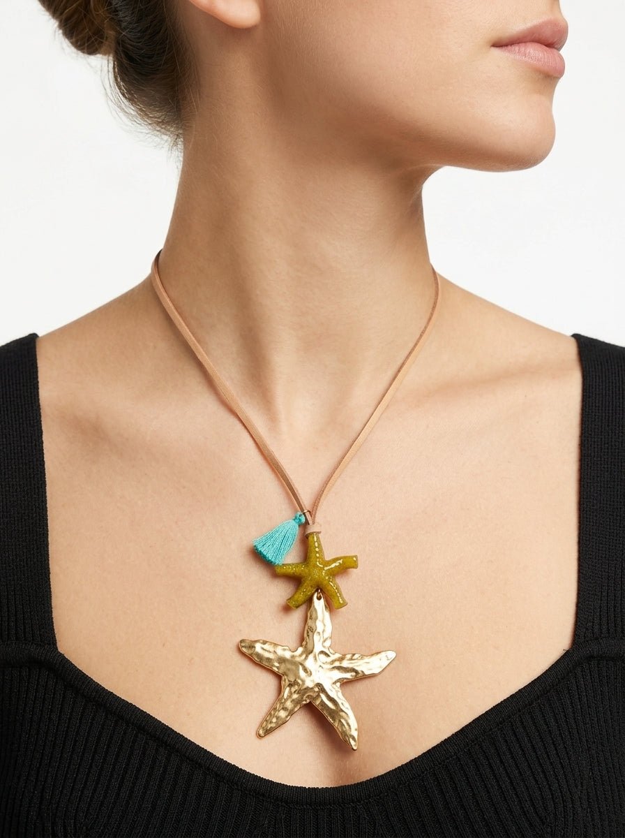 Collar di stelle di senape lunghe