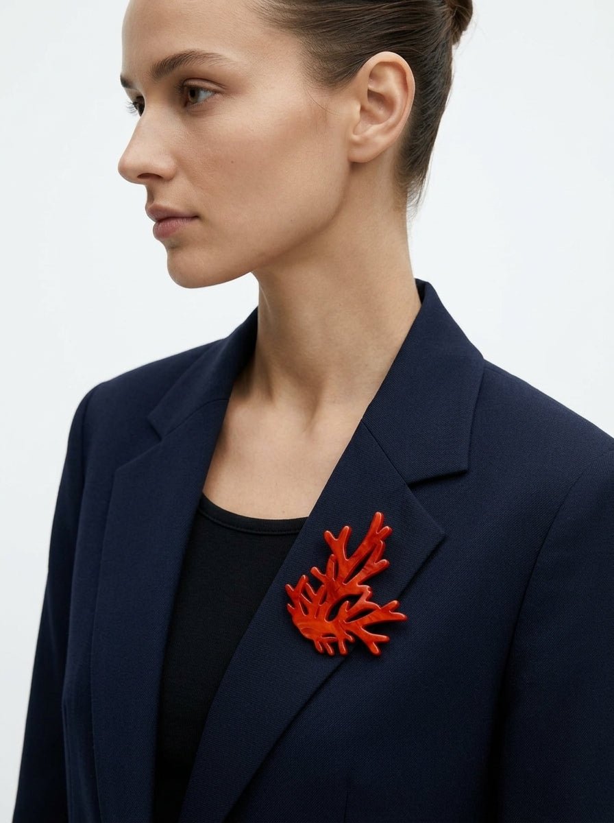 Broche Il Baco Da Seta Naranja