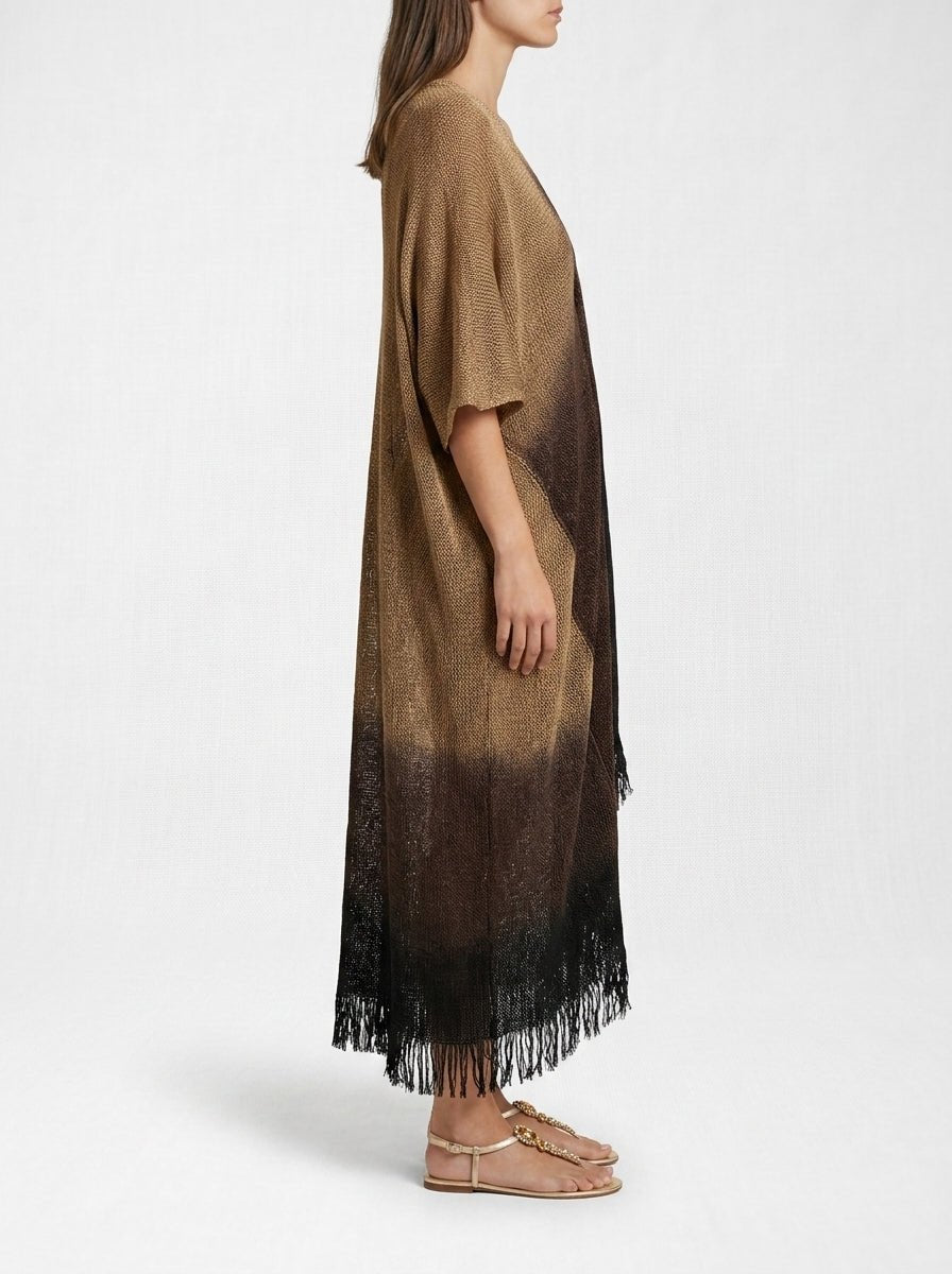 Gilet Alekai Savana marron et noir