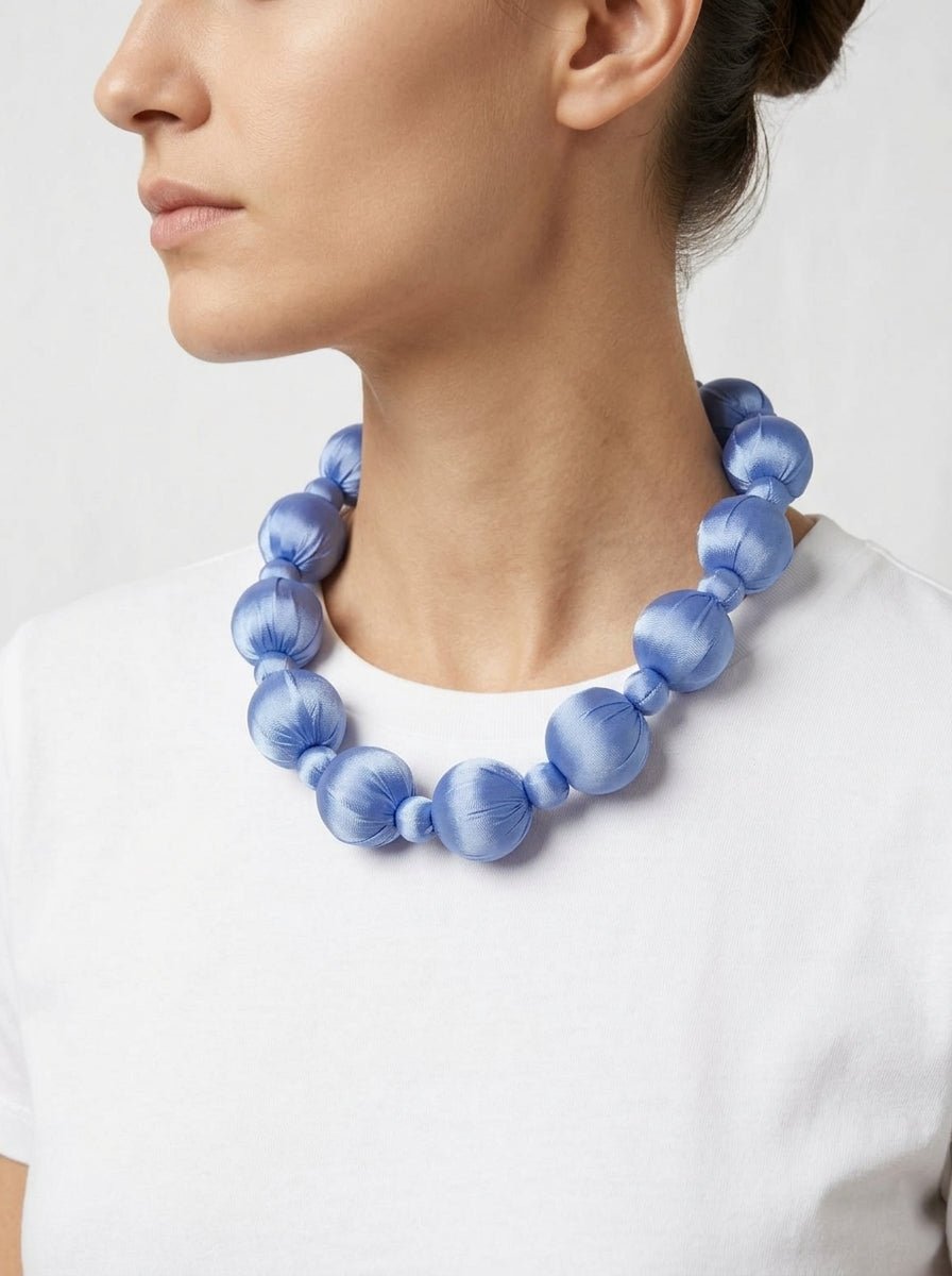 Collar Il Baco Da Seta Linh Azul Claro