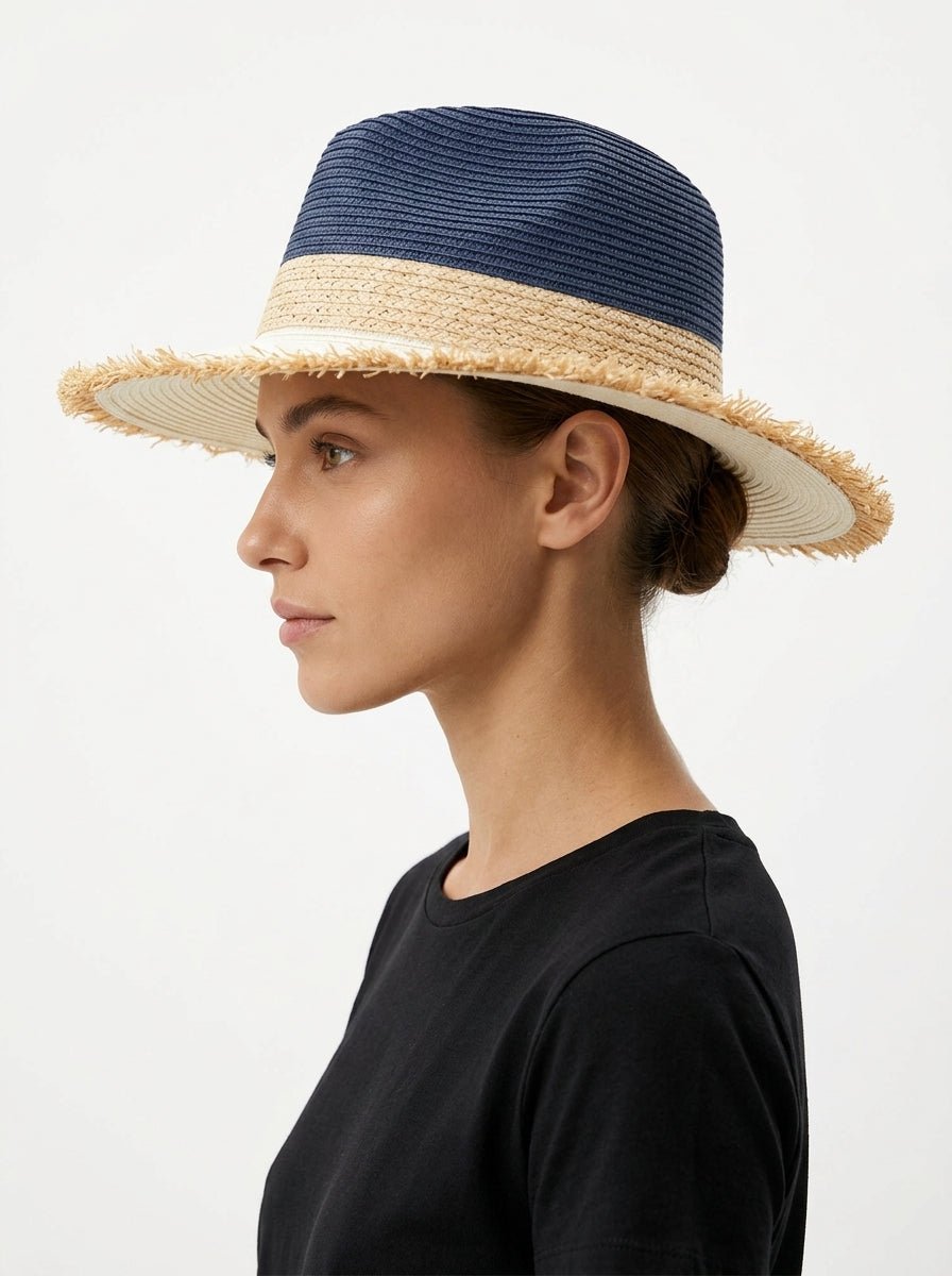 cappello Il Baco Da Seta Rafia bicolore