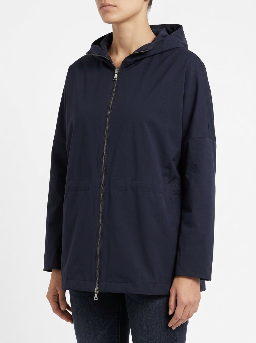 Parka Harris Wharf London Capucha Light Tecnica Marino