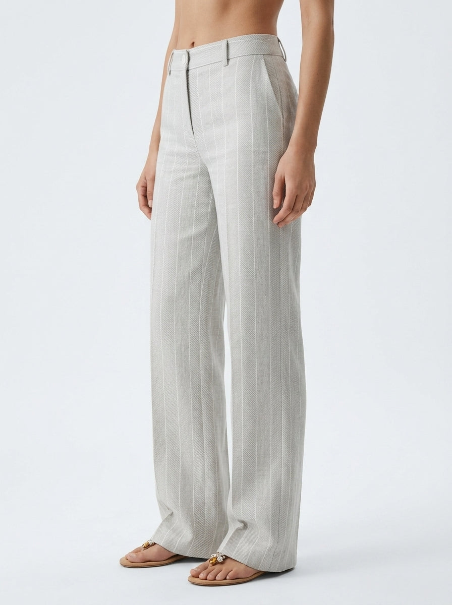 Pantaloni Spinati A Righe Agoefil