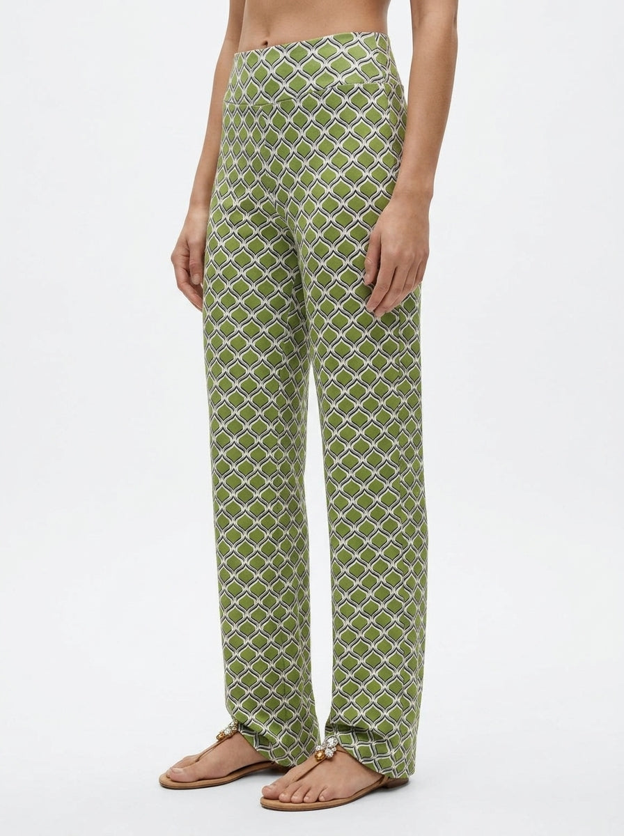 Pantaloni a foglia verde Monika Varga
