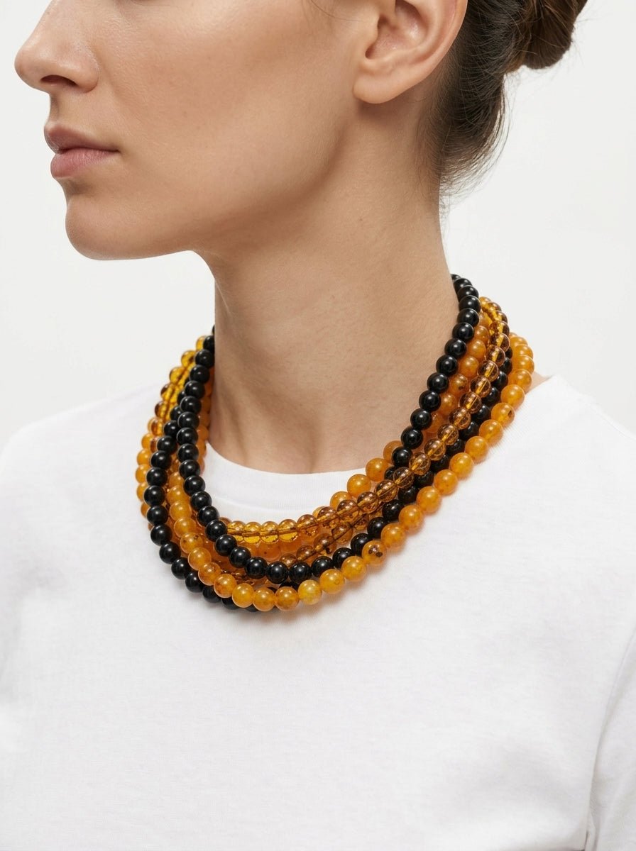Collar Fabrizio Marcantelli Regina Miel y Caramelo