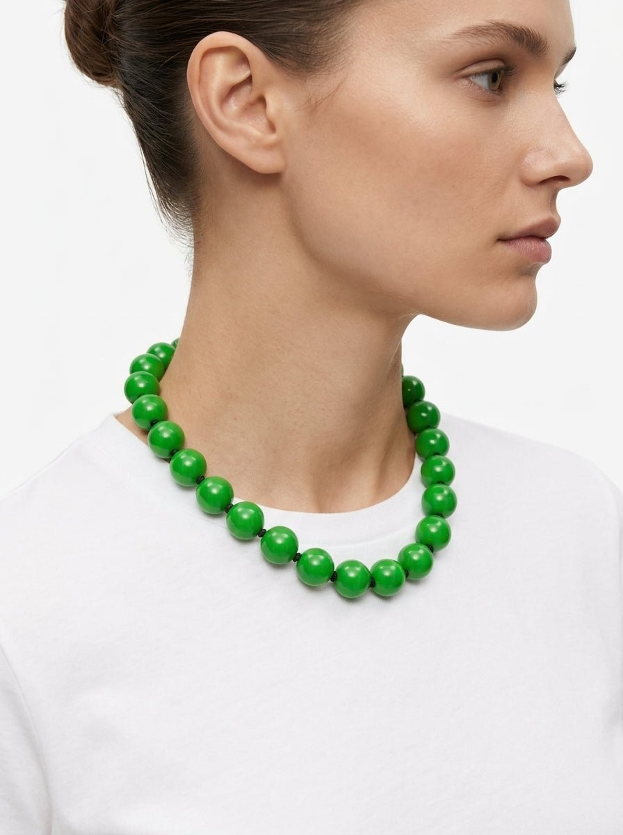 Collar Fabrizio Marcantelli Bolitas Corto Verde