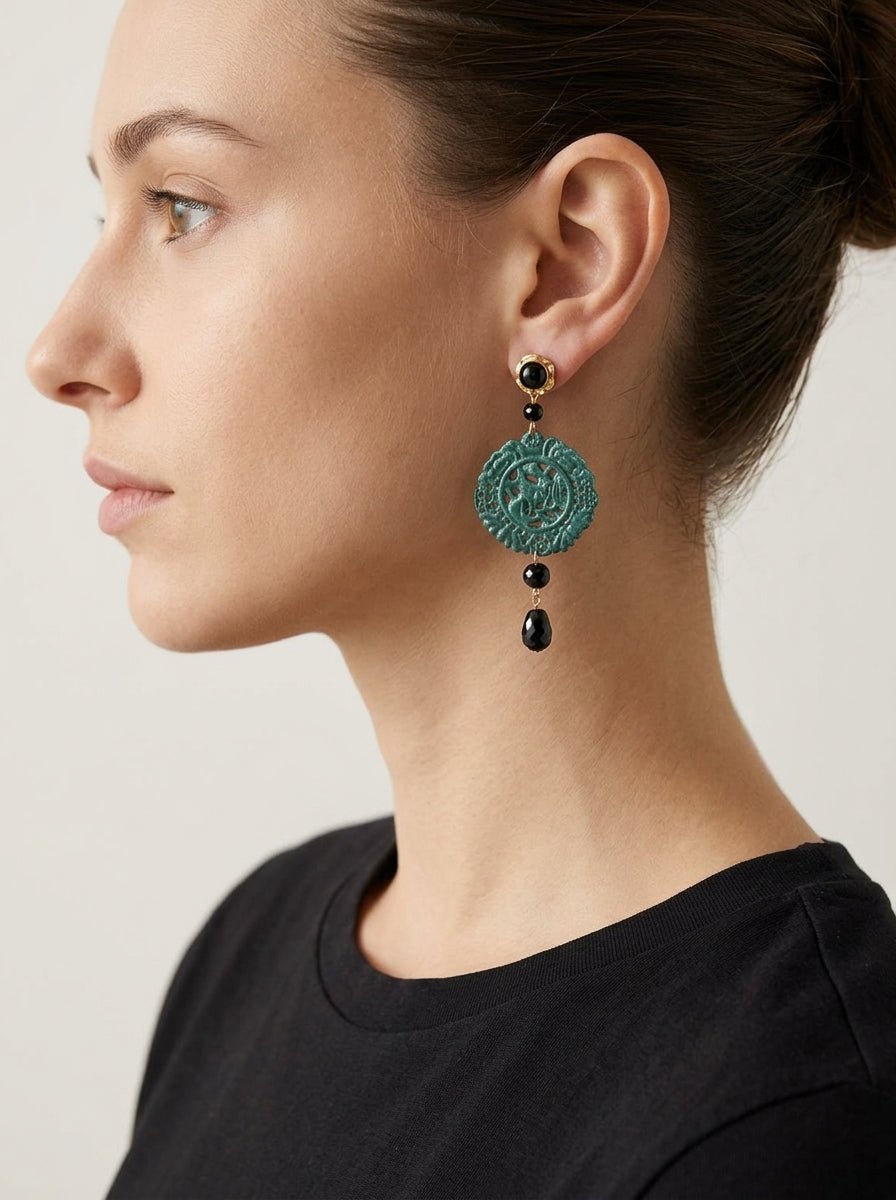 Pendientes Fabrizio Marcantelli Mandala Pequeño Verde