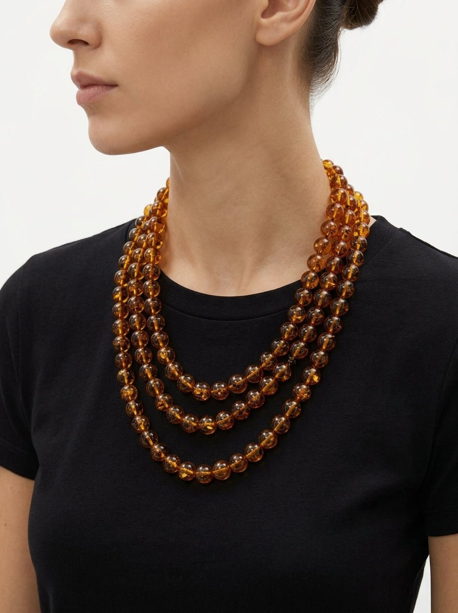 Collar Fabrizio Marcantelli Bolas Caramelo