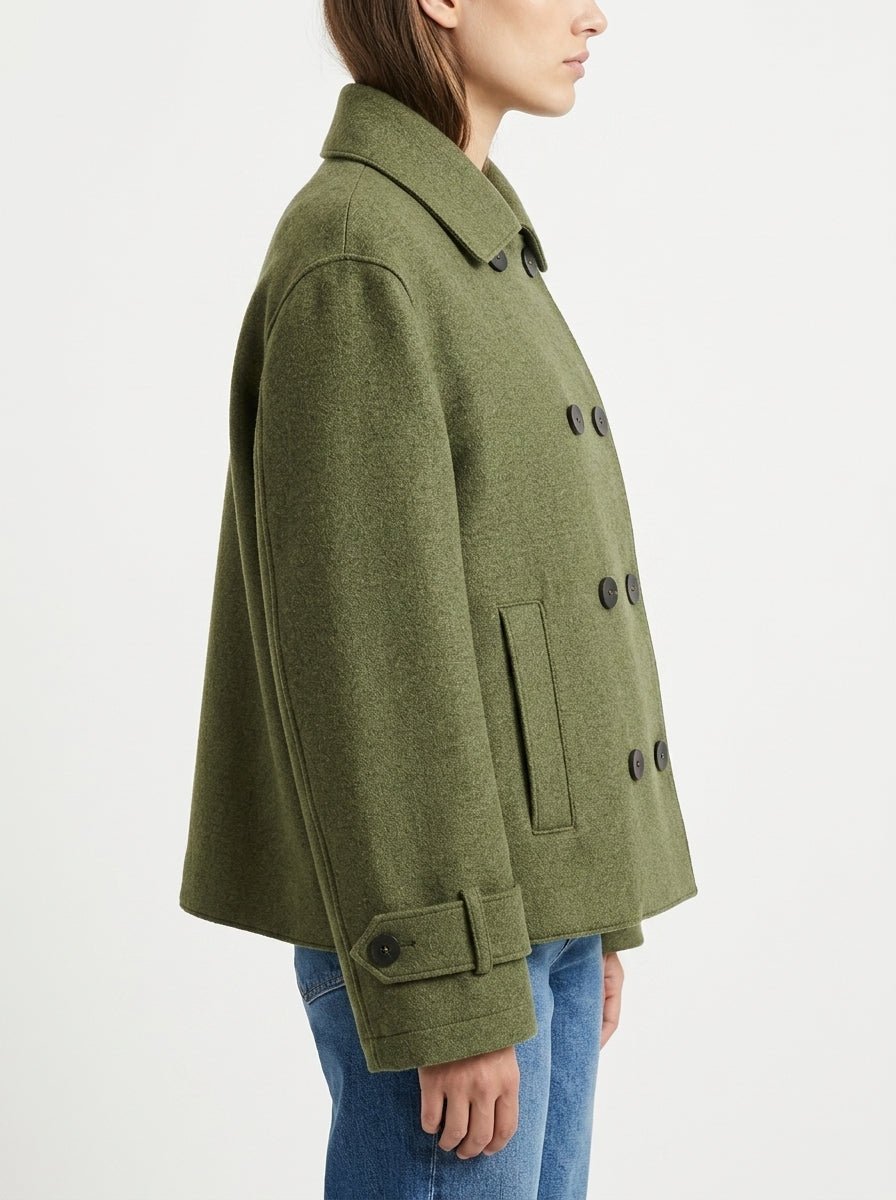 Abrigo Harris Wharf London Oversize Verde Caza
