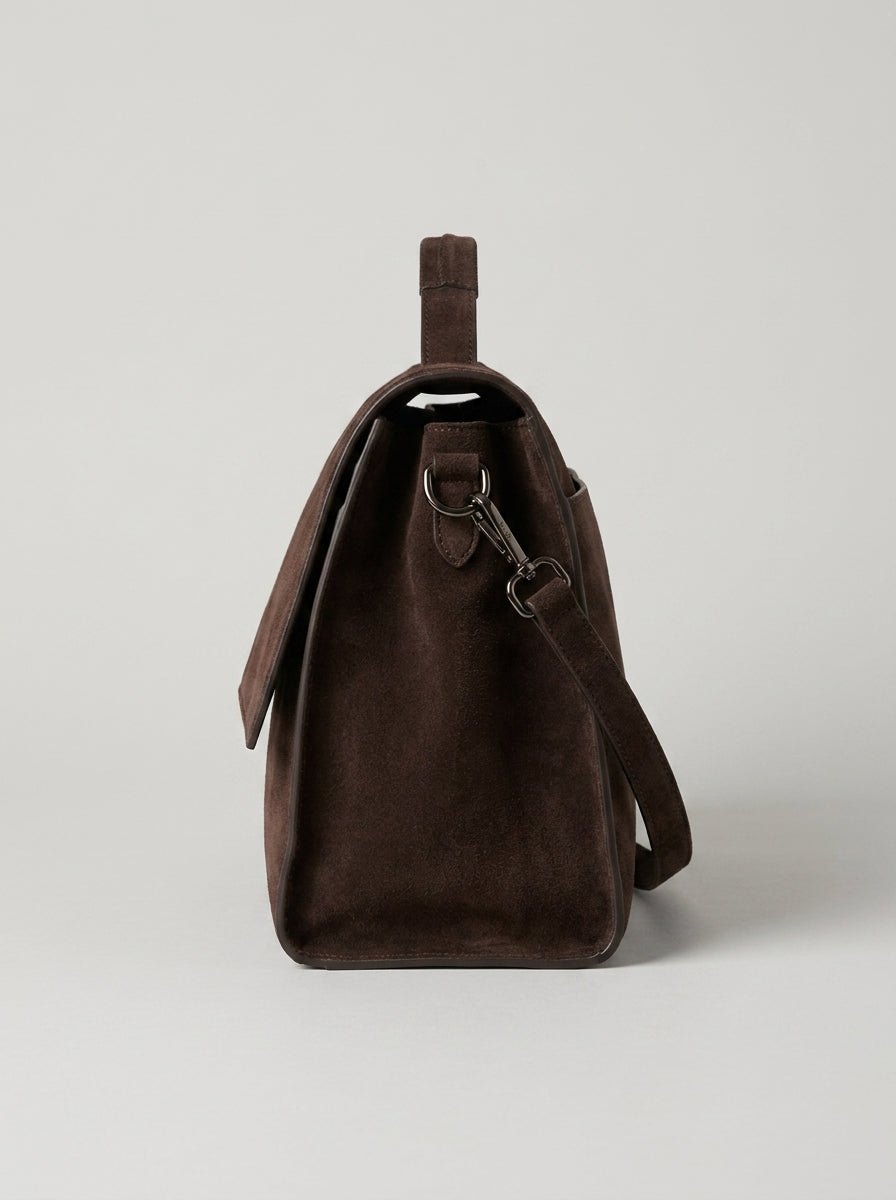 Sac en daim chocolat Miu Nellie