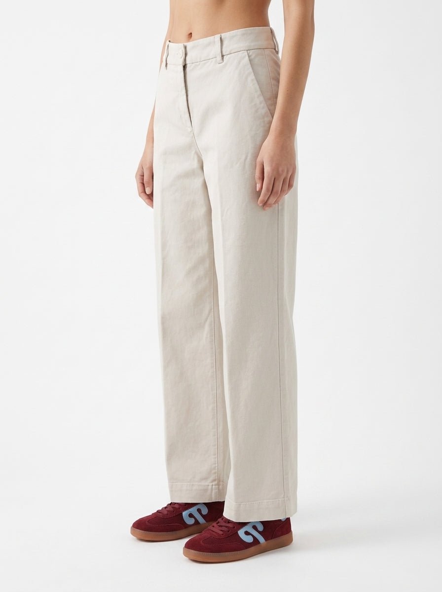 Pantalón AgoeFilo Via Garibaldi Blanco Hueso