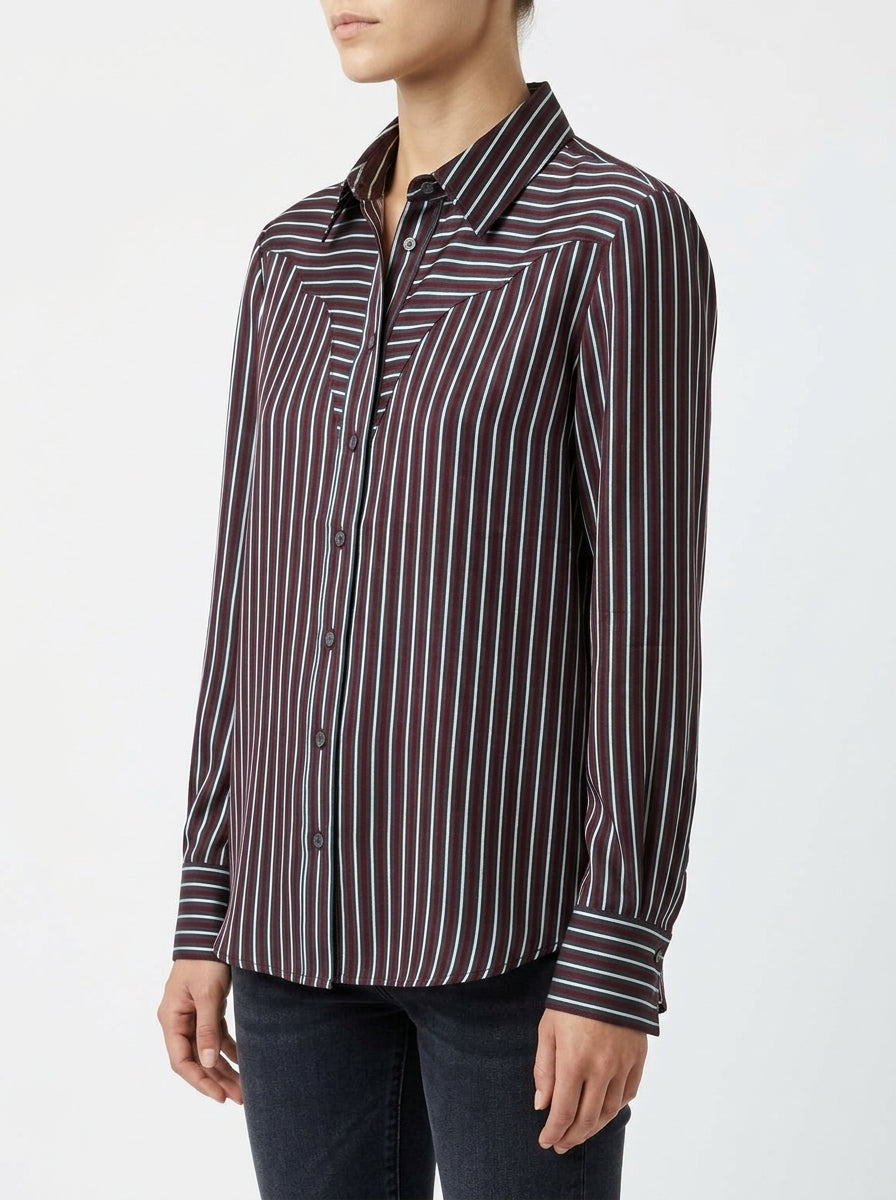 Camisa Diega Costelina Burdeos