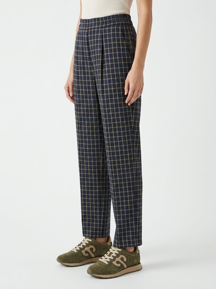 Pantalon Justmine Cuadros Azul
