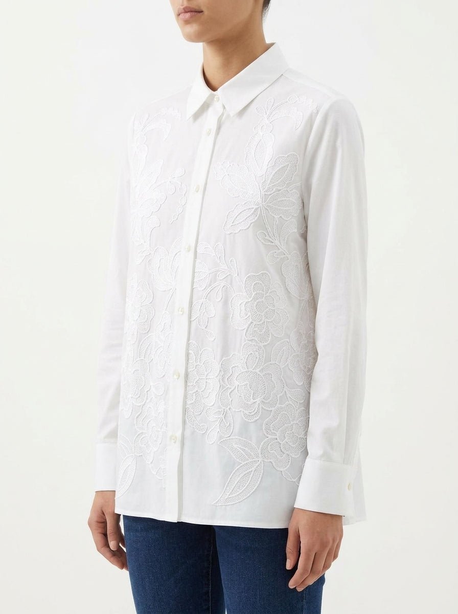 Camisa Whyci Milano Bordada Blanco