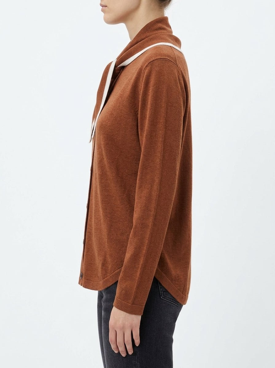 Cardigan Andam Pañuelo Marron