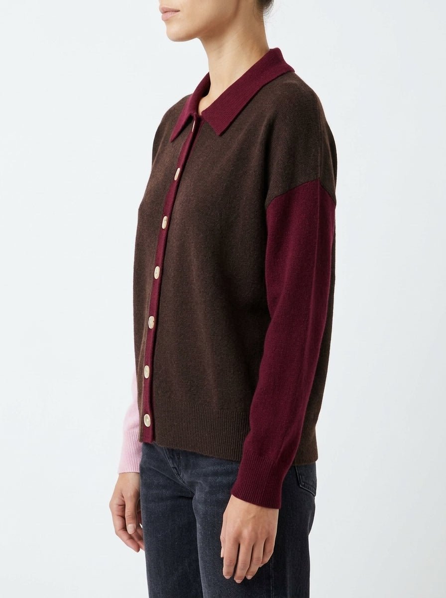 Cardigan Absolut Cashmere Majura Marron