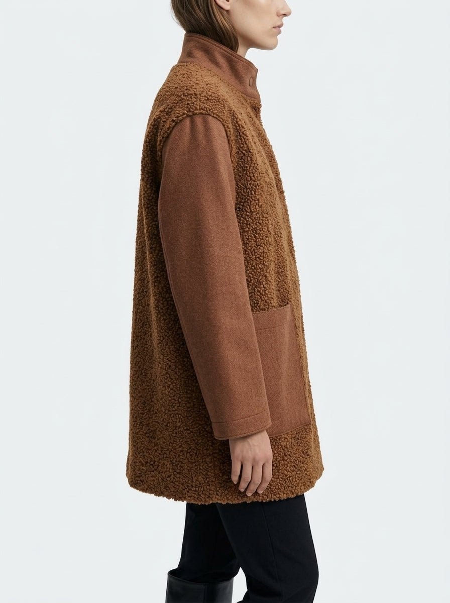 Chaqueta Ewooluzion Megan Teddy Marron