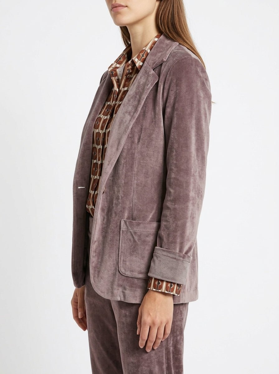 Blazer Majestic Filatures Terciopelo Vison