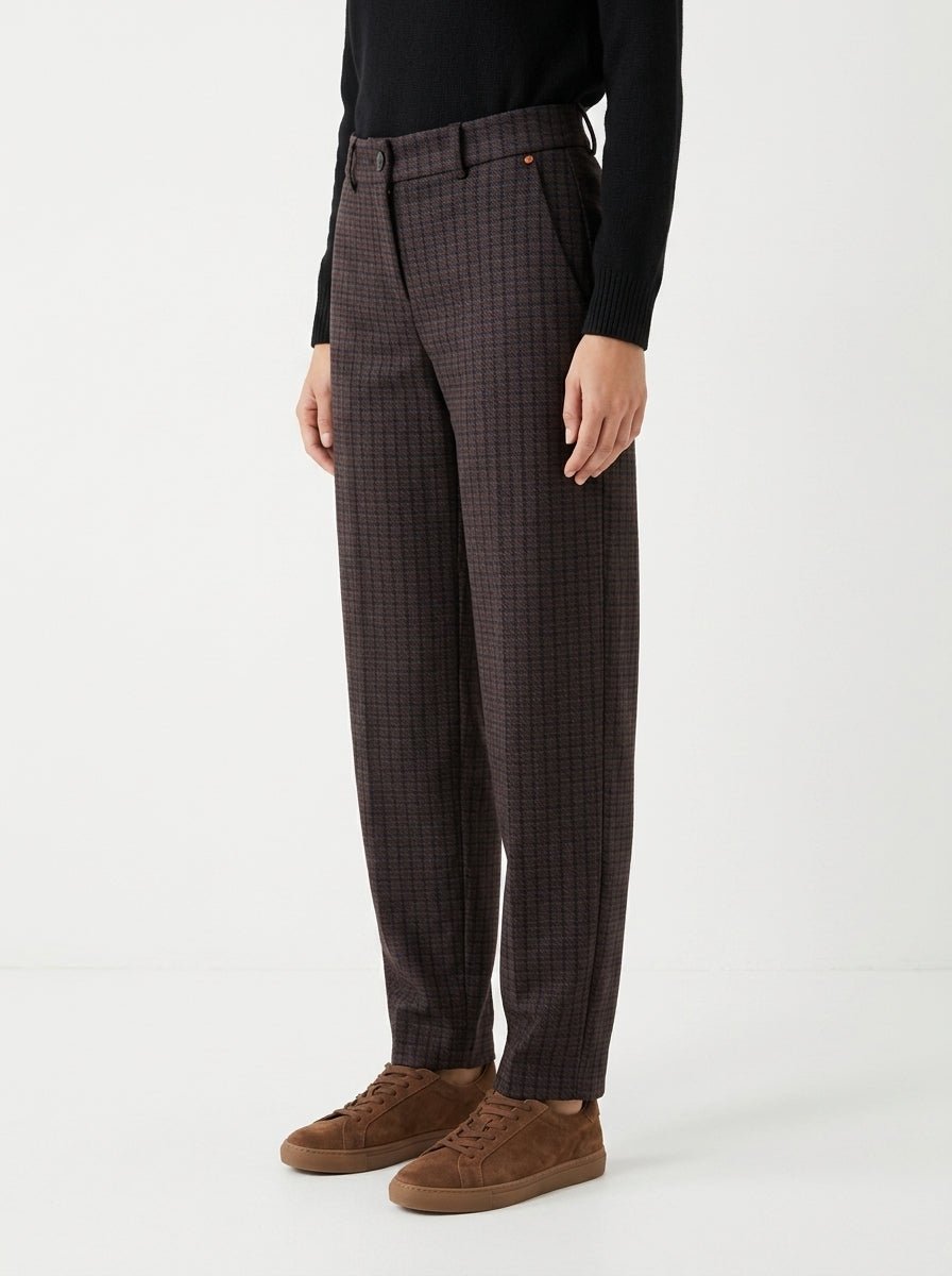 Pantalón Andam Cuadros Marrón