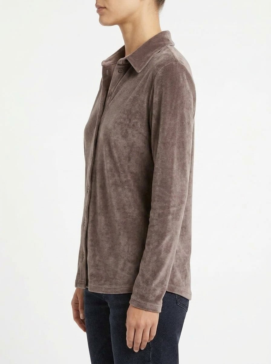Camisa Majestic Fillatures Terciopelo Vison