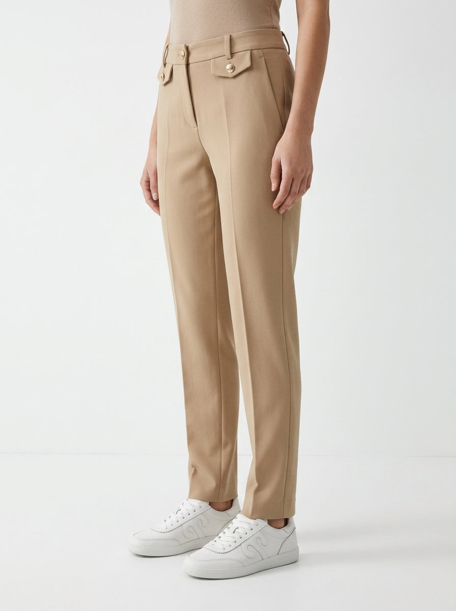 Pantalon Cambio Krystal Flap Camel