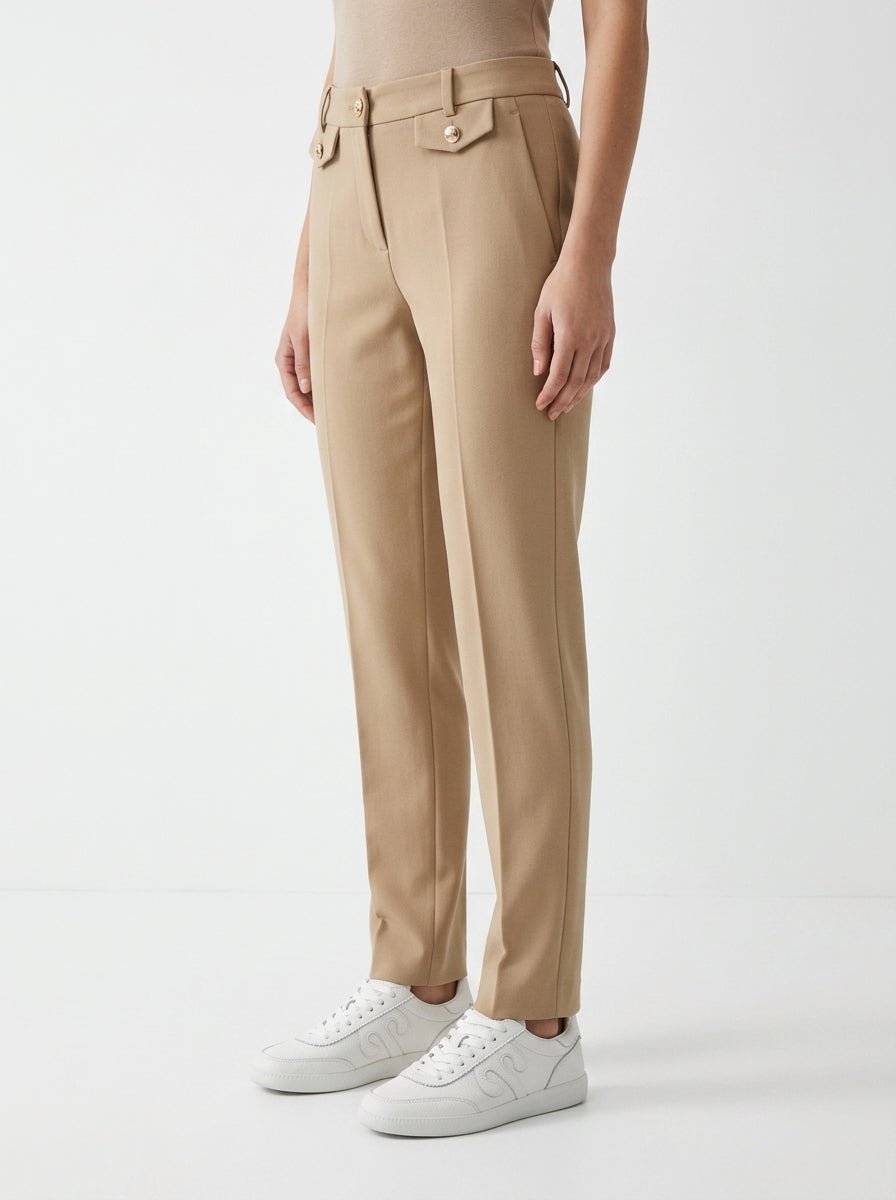 Pantalon Cambio Krystal Flap Camel