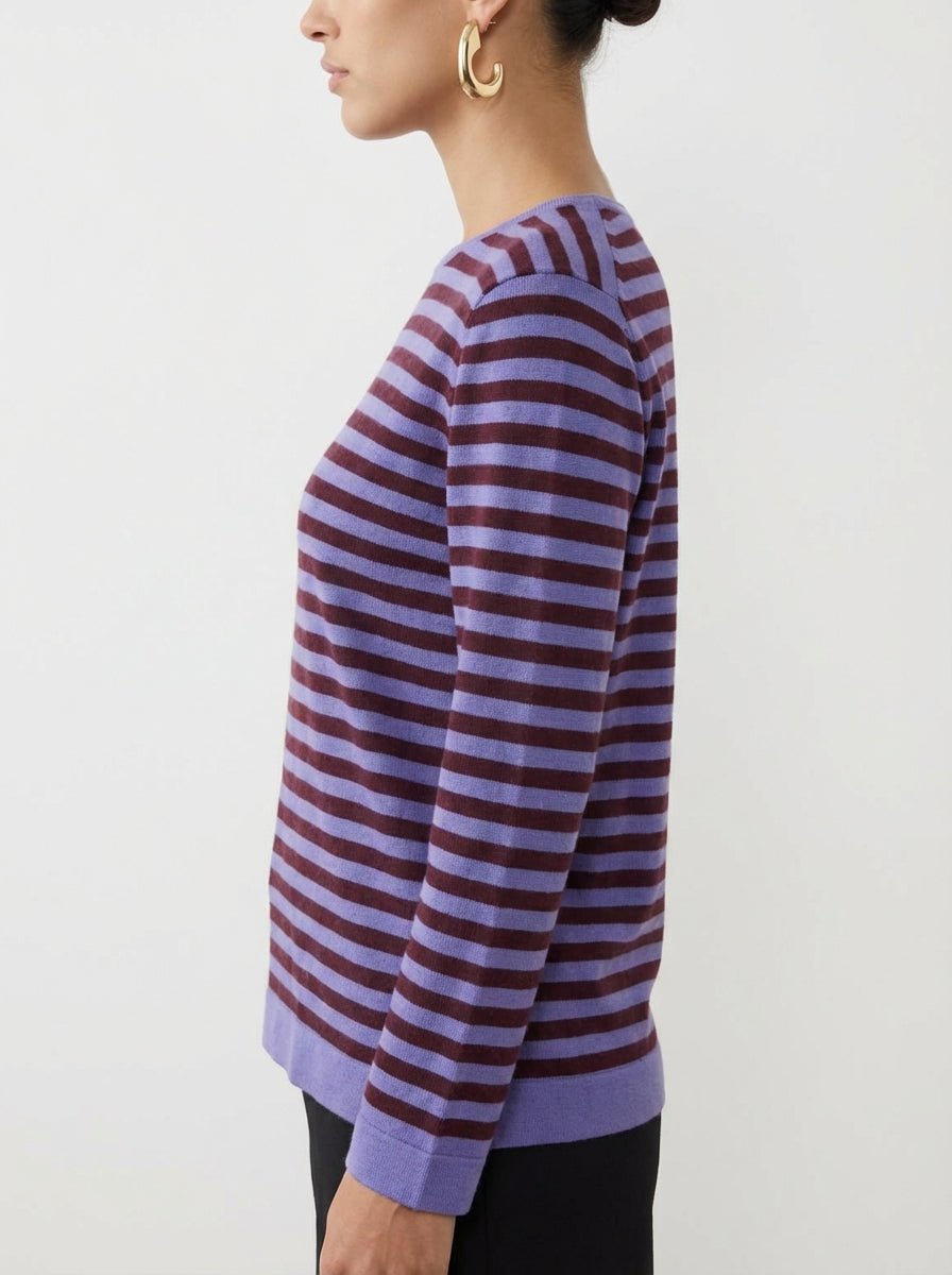 Alessandro Aste Rudy Cobalt and Brown Sweater