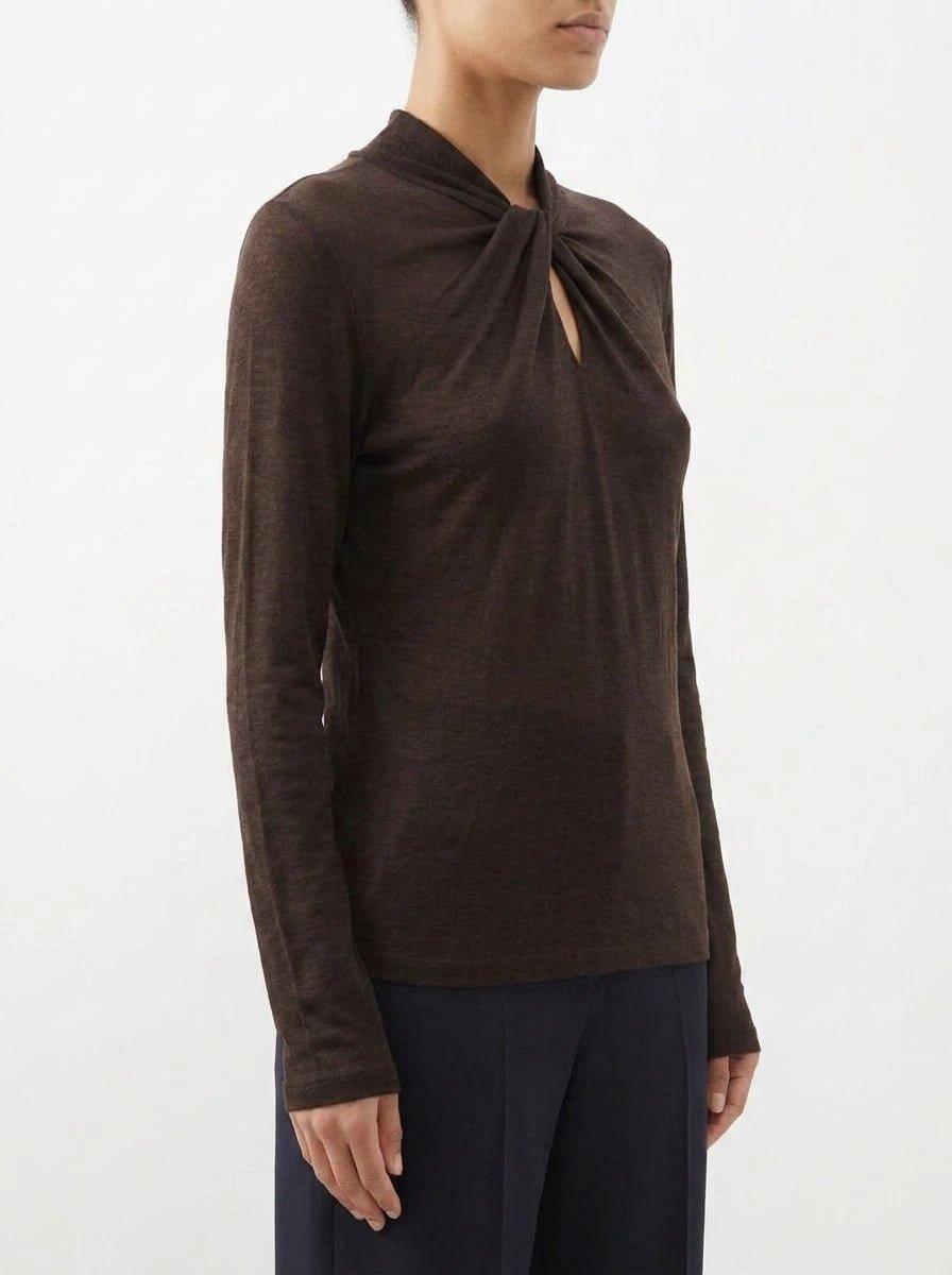 Camiseta Majestic Filatures Nudo Marrón Chocolate