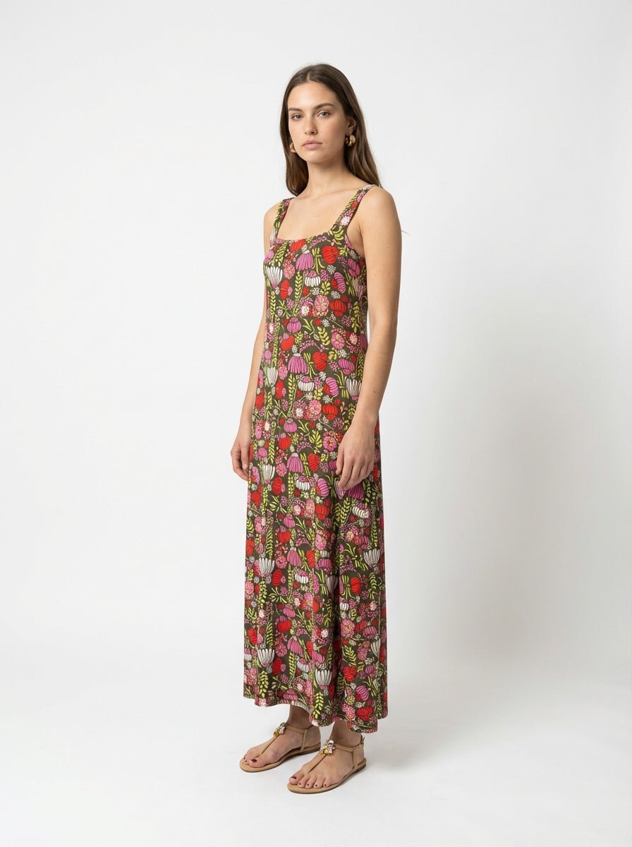 Vestido Justimine Midi Ballon Estampado Flores