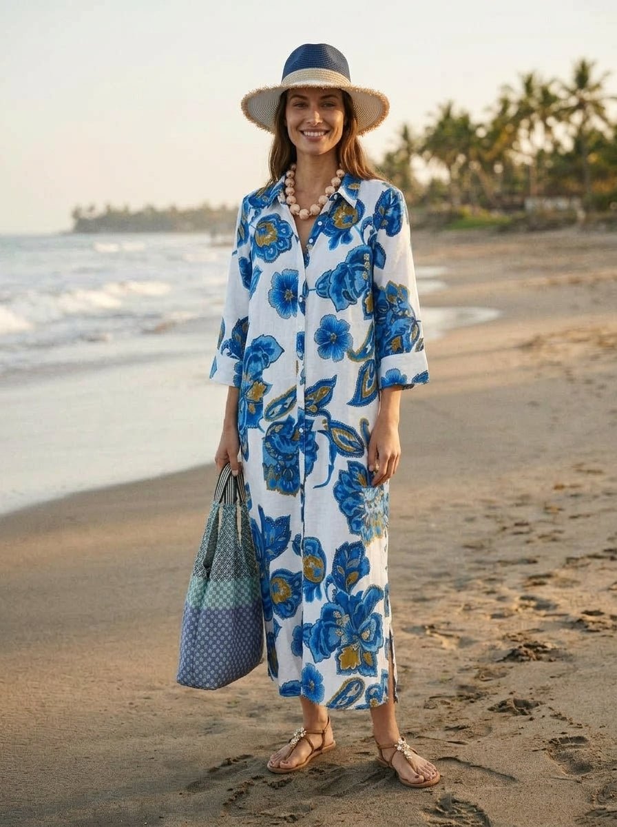 Vestido One Season Daisy Broome Azul Flores
