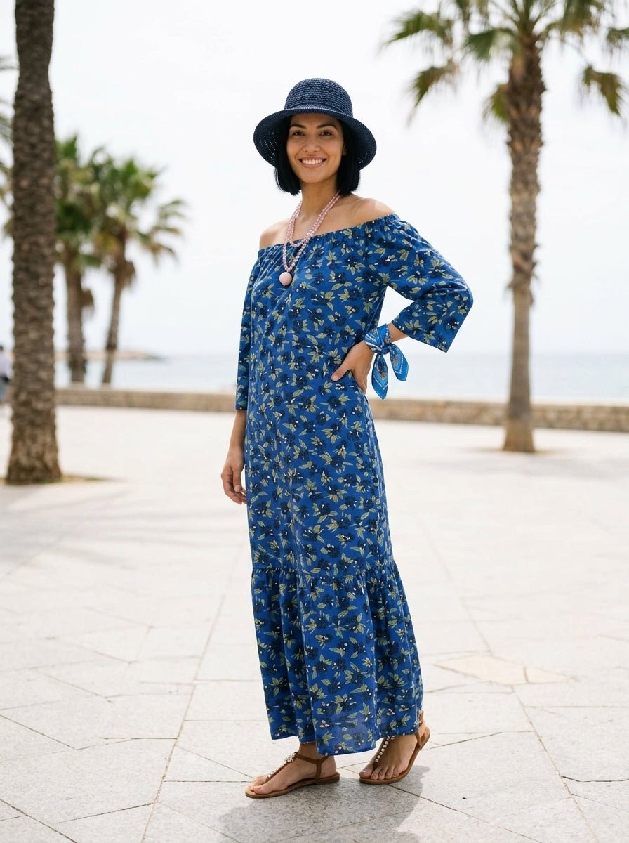 Vestido Mondo e Colori Seda Estampado Flores Anemona