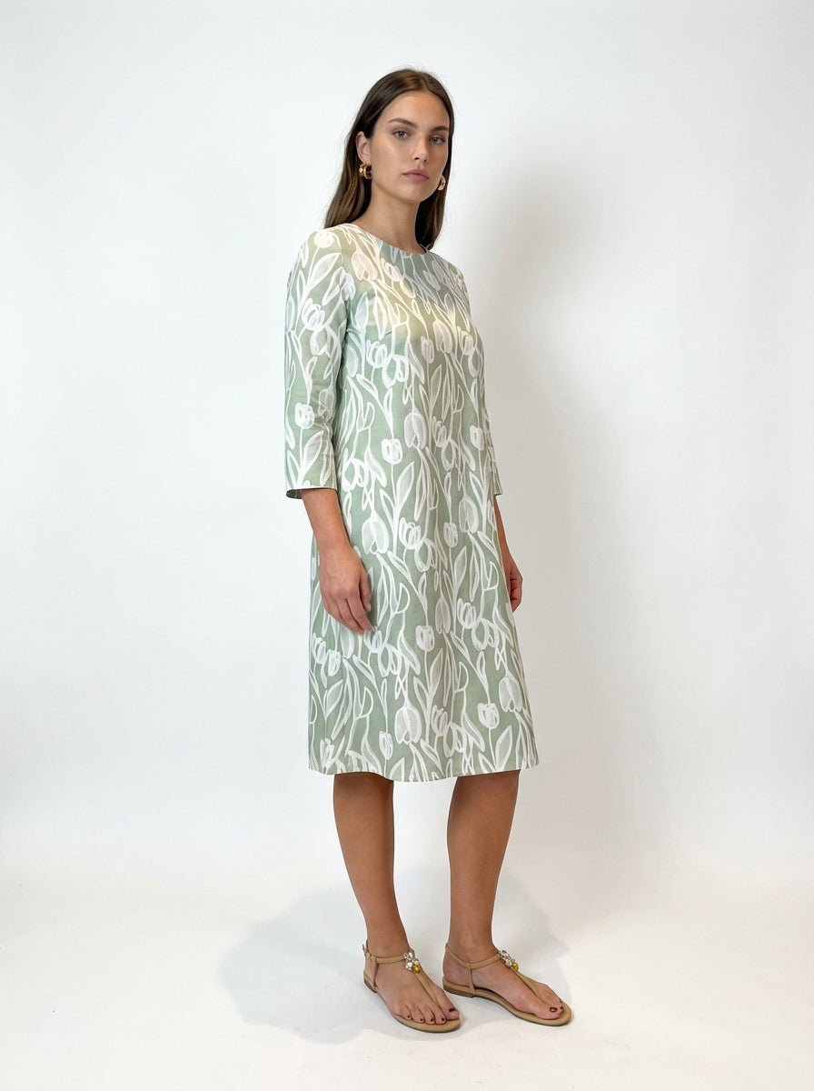 Whyci Milano Tulip Print Dress