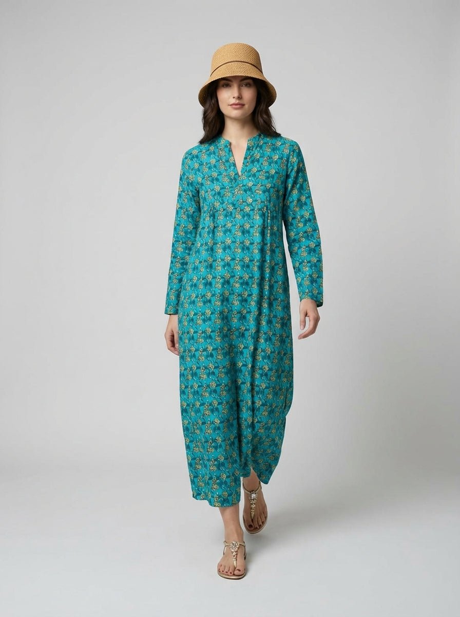 Vestido Mondo e Colori Seda Estampado Flor Azalea