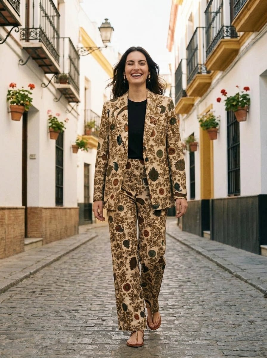 Blazer Agoefilo Estampado Flores Arena