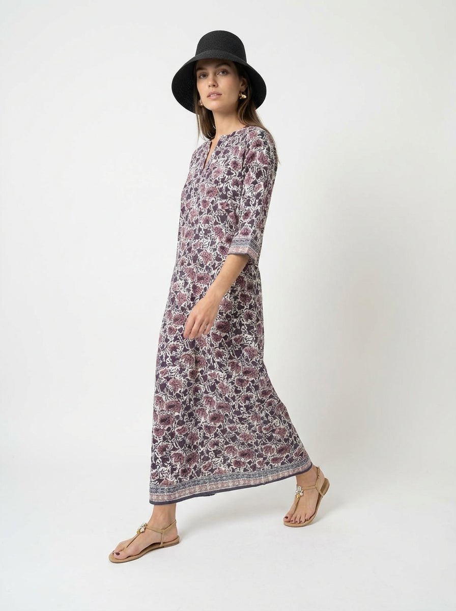 Vestido Mondo e Colori Estampado Flor Kalanchoe