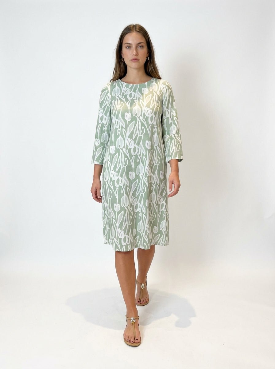 Whyci Milano Tulip Print Dress